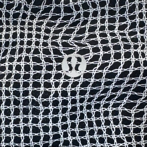 Lululemon Wunder Under Leggings Women 4 Black White Jacquard Luon Full Length - Picture 5 of 7